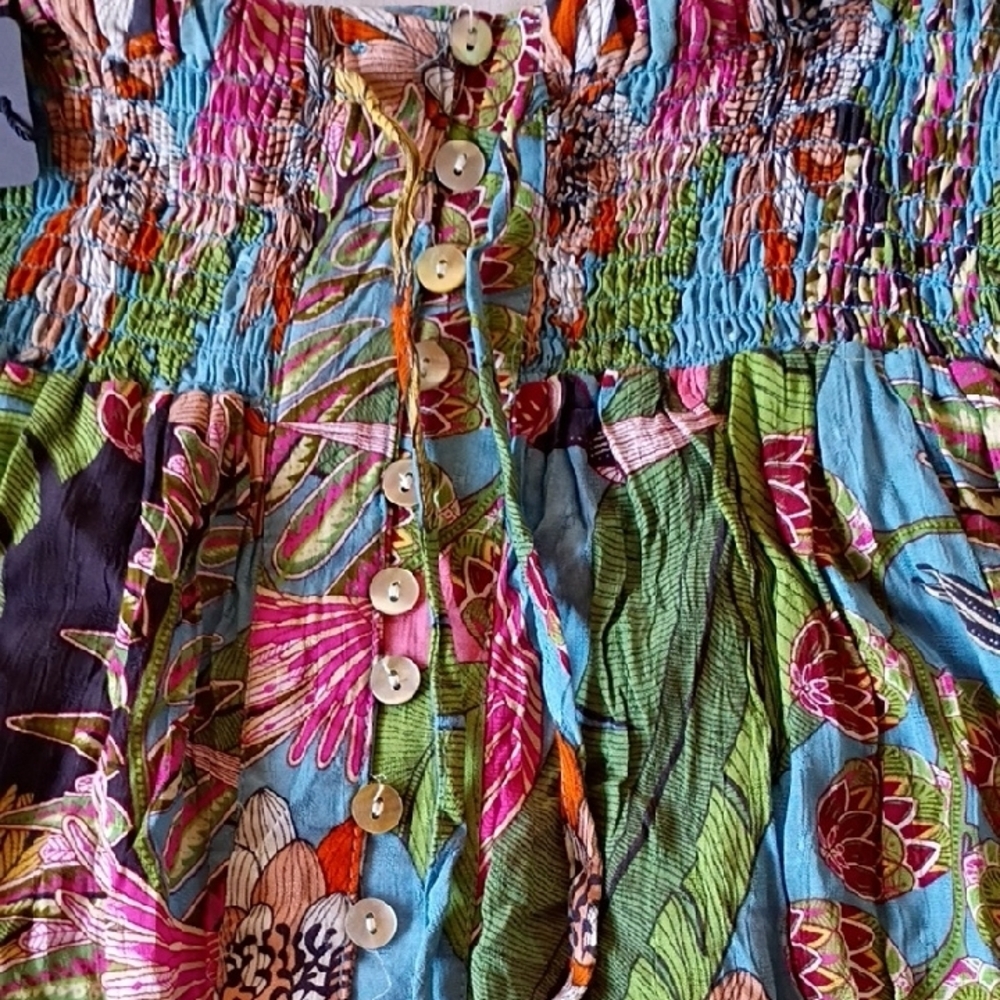 Rachel Roi Women's Multicolor Floral Tropical Maxi Skirt Size XS - Picture 4 of 7